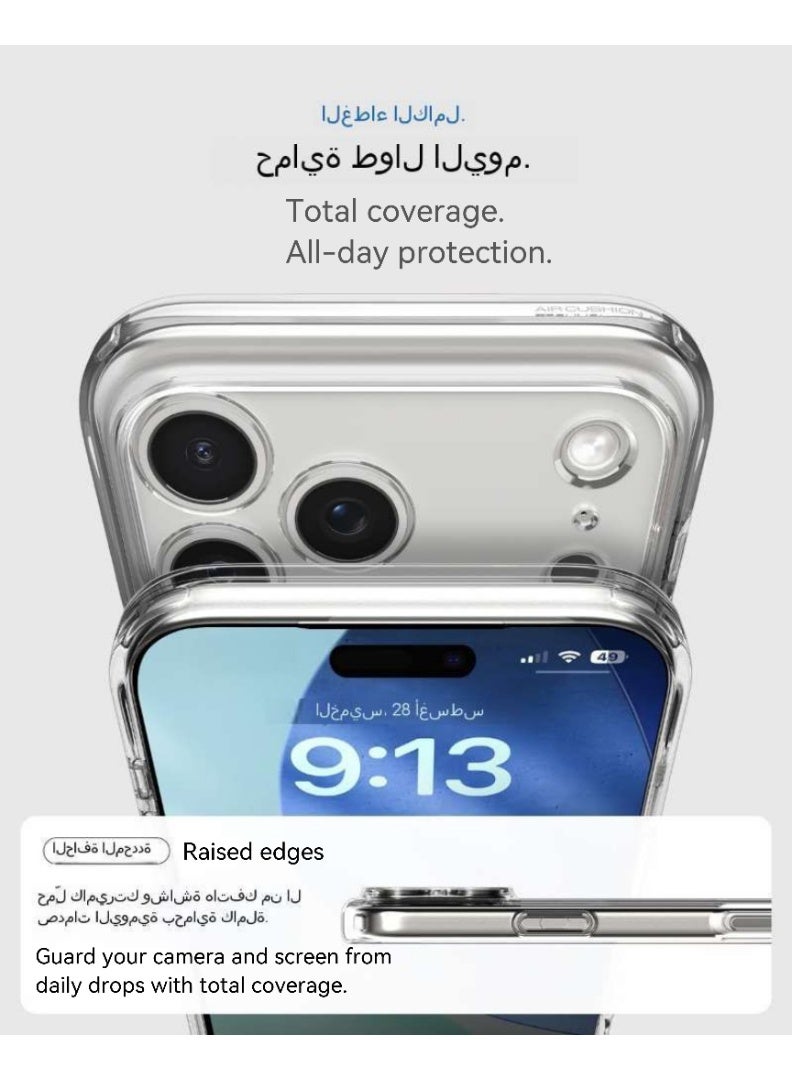 ألترون جراب شفاف مغناطيسي وغير مغناطيسي من ALTRONE Aurora لهاتف iPhone 17 Pro Max، مضاد للاصفرار، يحمي العدسات، تصميم نحيف مقاوم للصدمات (إصدار 2025) - Image 5