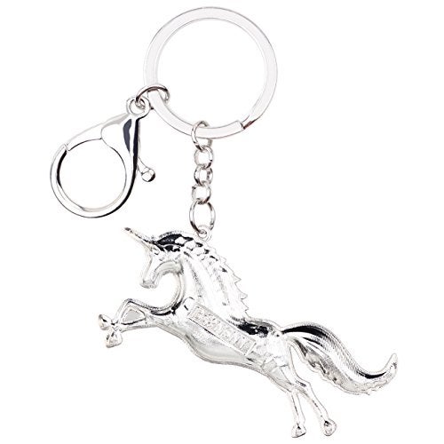 BONSNY Enamel Alloy Horse Unicorn Key Chains Rings For Women Girl Car Purse bag Charms Gift Accessories Jewelry (multicolored) - Image 5