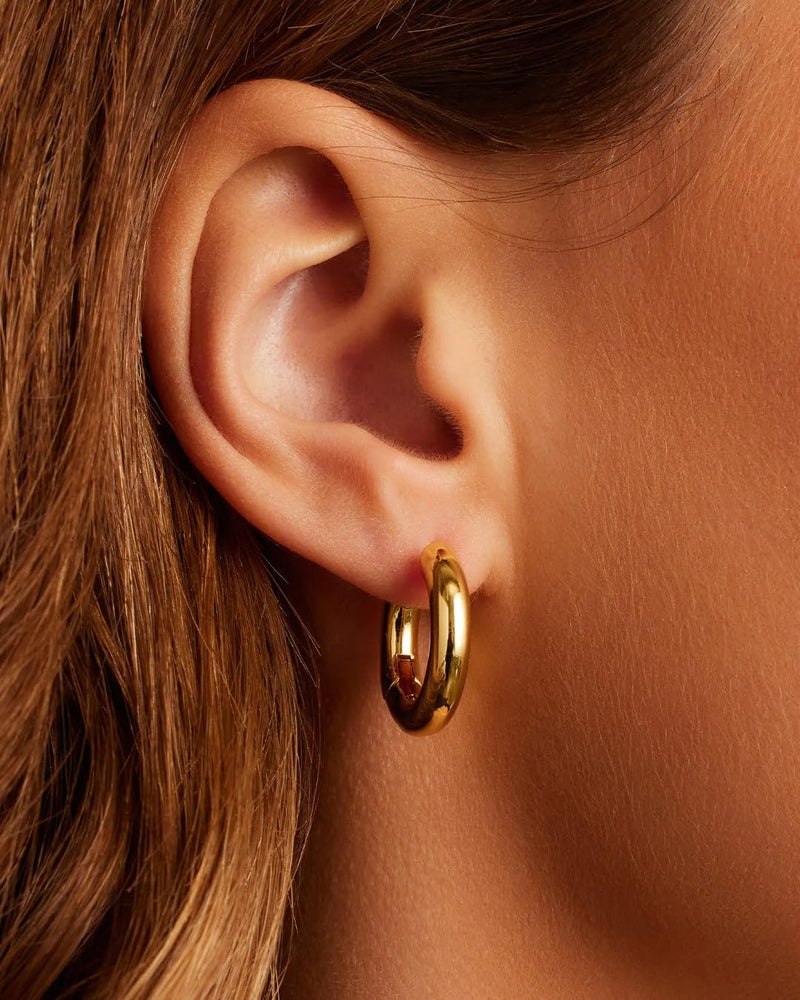 Gorjana Women's Lou Hoops, Gold, One Size - Image 4