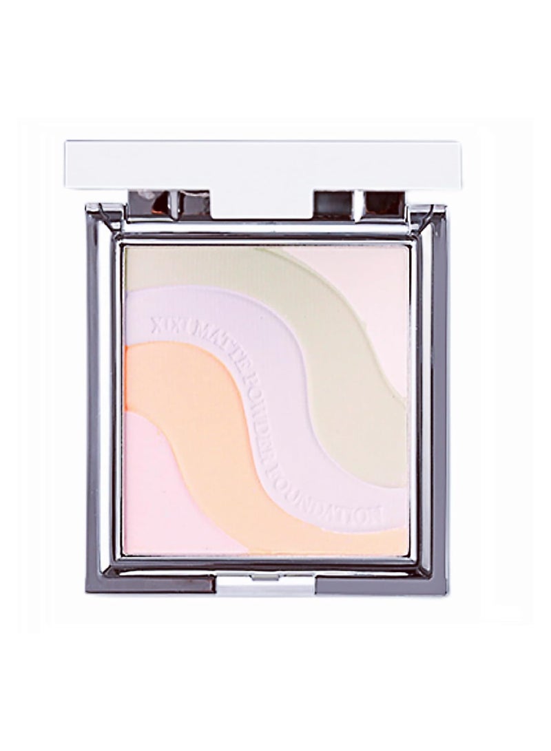 KASTWAVE Longwearing Matte Oil Control Makeup Powder, Multi-Colored Pressed Finishing Powder, Color Correcting For Even Tone Pressed Powder, Lightweight Waterproof Powder, Pressed Radiant Setting Powder " - Image 1