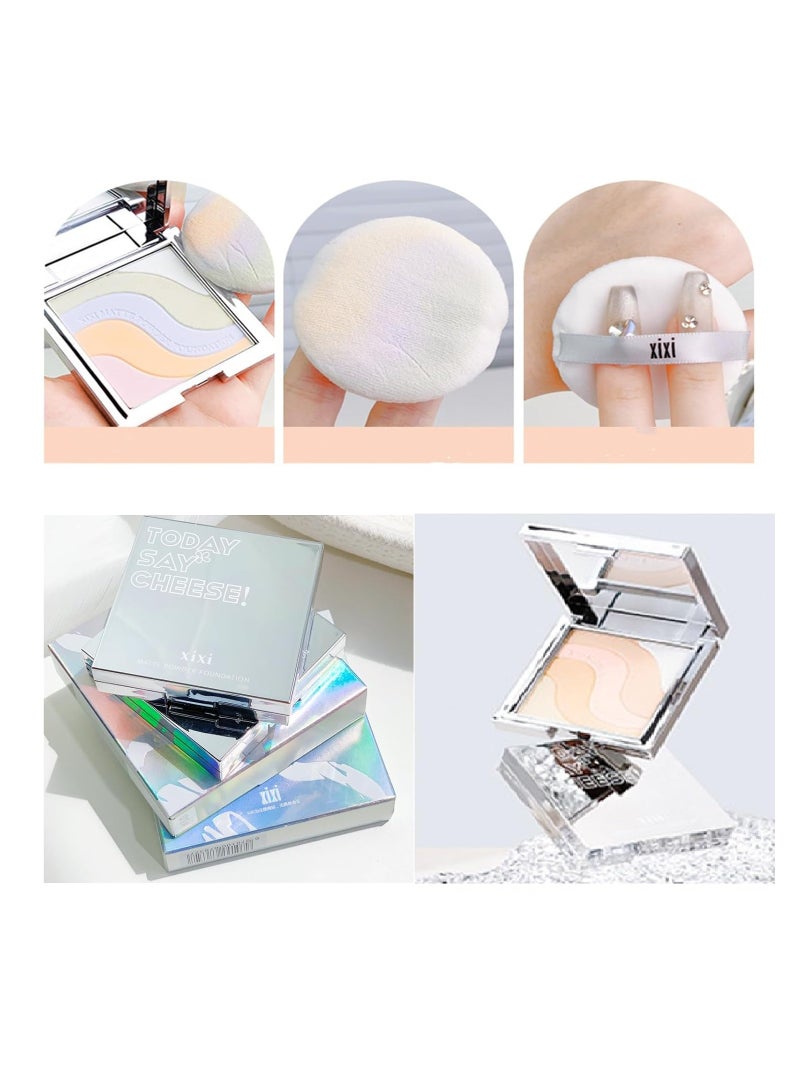 KASTWAVE Longwearing Matte Oil Control Makeup Powder, Multi-Colored Pressed Finishing Powder, Color Correcting For Even Tone Pressed Powder, Lightweight Waterproof Powder, Pressed Radiant Setting Powder " - Image 4