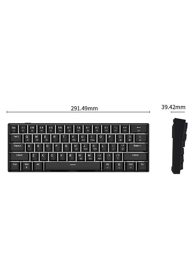 Generic - OUTEMU USB Wired 61-key Mechanical Keyboard LED Backlit Supports hot swap Blue Switch / Red Switch - Image 1