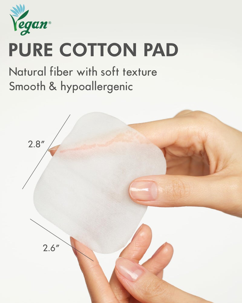 DERMAL Vitamin Toner Pad - Korean Toner Pad for Skin Glow & Vitality Improvement with Vitamin C - Vegan Pure Cotton Square Pads - Travel Kit 12 ea, 3 Pack (Total 36 ea) - Image 4