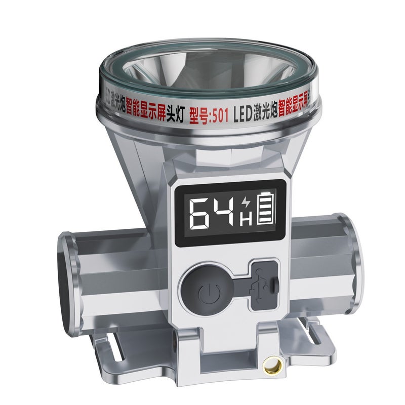Headlamp Strong Light Outdoor Waterproof Induction LED Long Endurance Super Bright Laser Fishing Lamp Head-mounted Charging Miners Lamp 501 super waterproof battery life 16-64 hours LCD display 501 super waterproof battery life 16-64 hours LCD display