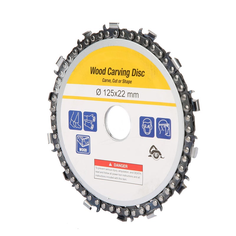 5" 14 Tooth Angle Grinder Chain Disc Woodworking Chain Wheel 125*22mm - Image 1