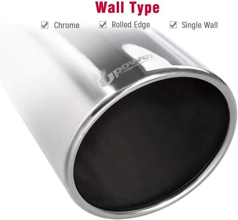 U-Power Diesel Exhaust Tip 5" Inlet 7" Outlet 15" Long Stainless Steel Polished Bolt-On Tail Pipe 5" to 7" Universal for Trucks Car - Image 5
