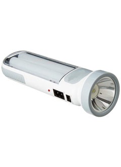 Dwarakesh Enterprises Dwarakesh Enterprises Rechargeable 7102b 5 watts 1 watt Heavy Duty high Brightness Twin Tube Emergency Light 22 6 cm 1300 mAH Battery  - Image 1