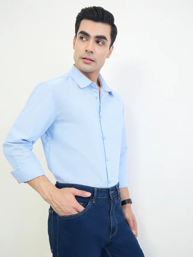 Styli Men Regular Fit Solid Shirt