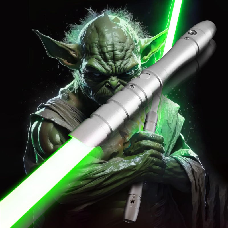 YDDSABER Dueling LightsaberDetachable Metal Hilt Light Saber382 Inch4 Modes SoundsFOC SwingBlasterCosplayBirthday Gift for AdultsKidsTeensYodaGreen - Image 2