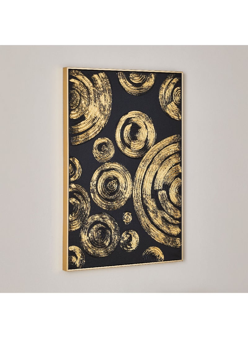 Home Box Walmer Abstract Framed Foil Clear Painting Wall Art 62 x 92 x 4.5 cm - Image 1