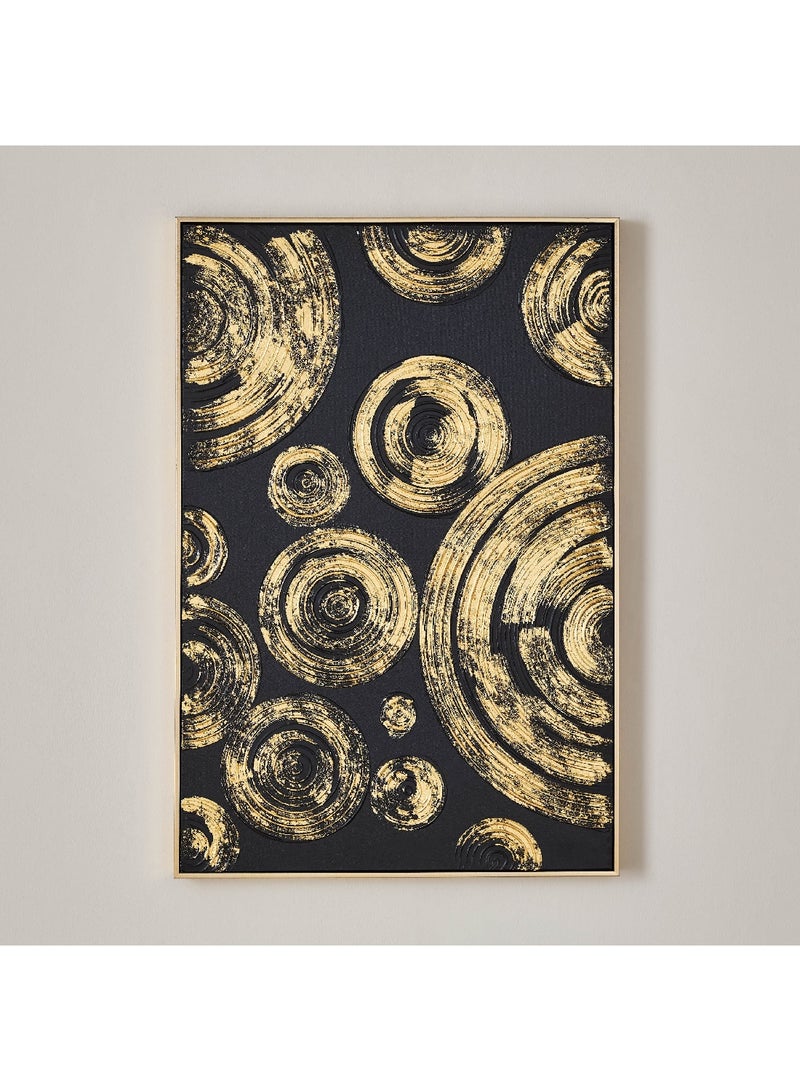 Home Box Walmer Abstract Framed Foil Clear Painting Wall Art 62 x 92 x 4.5 cm - Image 2