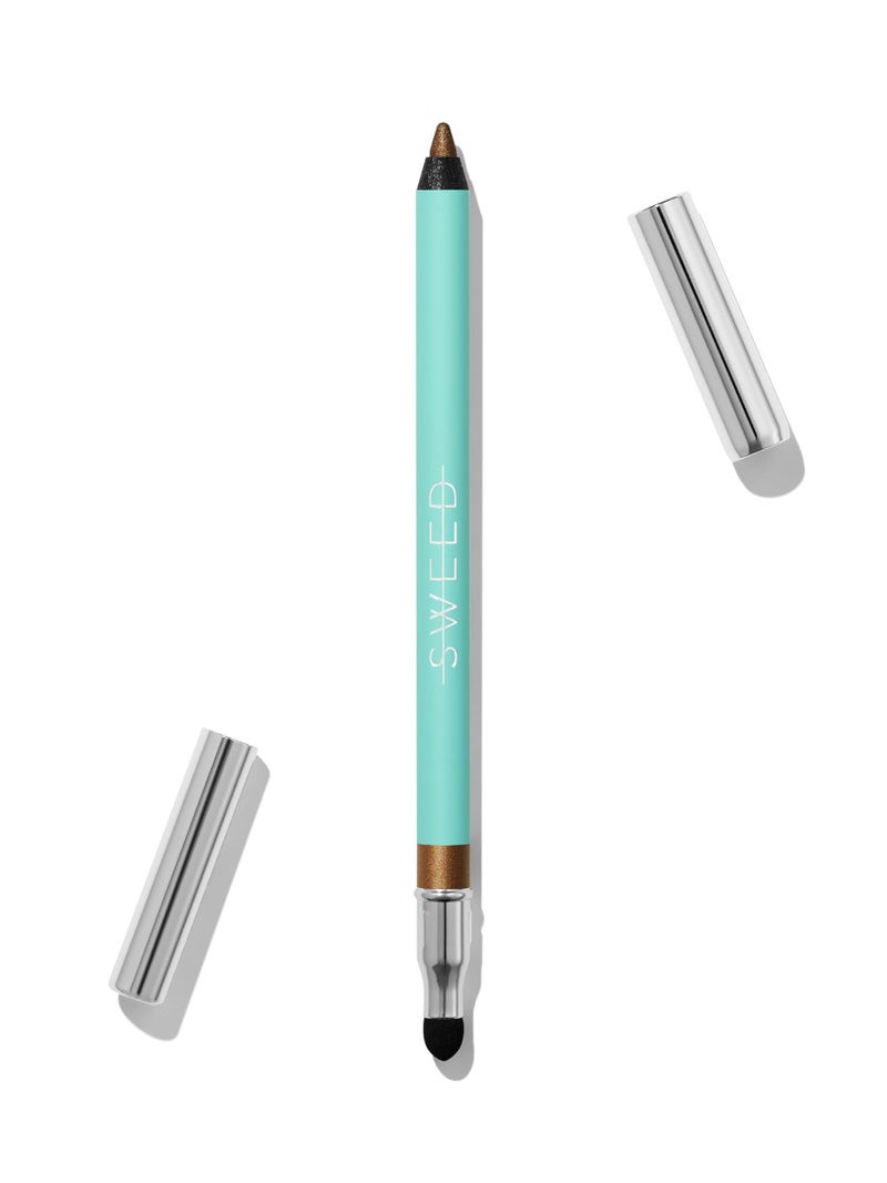 Sweed Satin Eyeliner CreamyMatte Rich Color LongLasting Wear Vegan CrueltyFree Clean Beauty Golden Beetle - Image 2