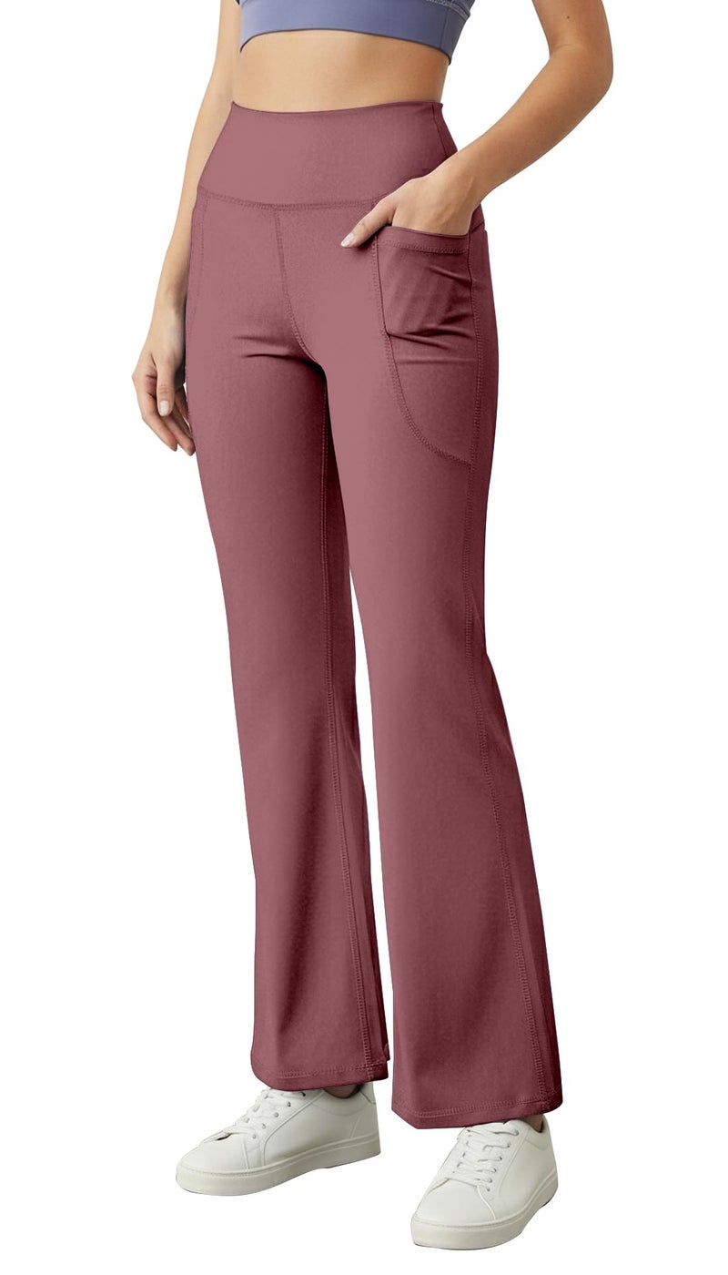 Mehrang High Waist Wide Leg with Side Pockets || Stretchable Tights || Sports Fitness Activewear Yoga Pants for Women (in, Alpha, M, Regular, Moove) - Image 1