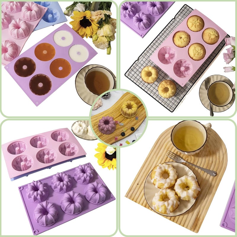 Multi-color silicone baking mold set (three-piece set), non-sticky and easy to take off - Image 5
