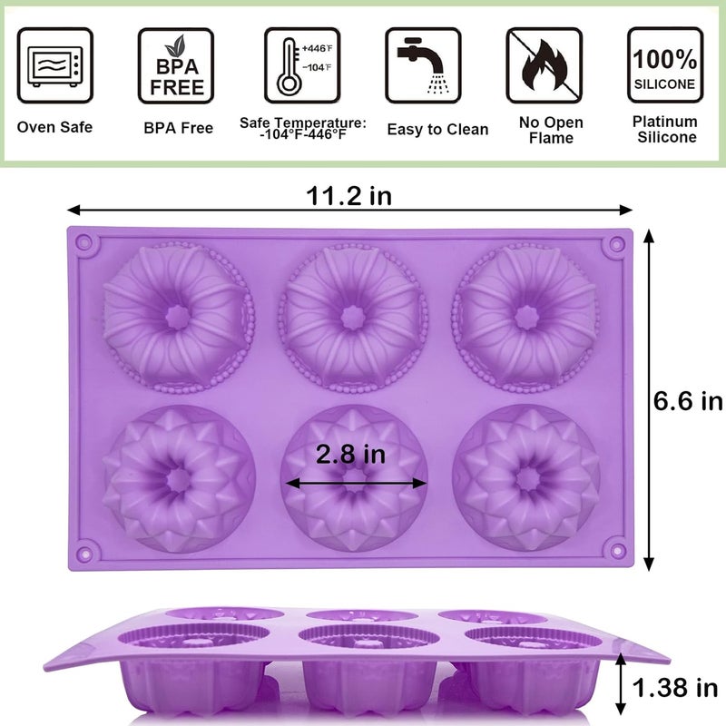 Multi-color silicone baking mold set (three-piece set), non-sticky and easy to take off - Image 2