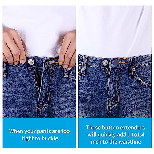 Ceryvop 12PCS Button Extenders for Jeans, Pants Waist Button Extender for Women Men, 3 Colors Pant Waistband Expander, Pants Waist Extension 1-1.4 Inches - Image 4