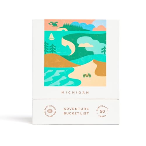 Reach International Outfitters Michigan Adventure Bucket List 50 ScratchOff Cards for Outdoor Activities Tourist Attractions and Road Trips  Perfect Travel Gift and Guide for Exploring - Image 1