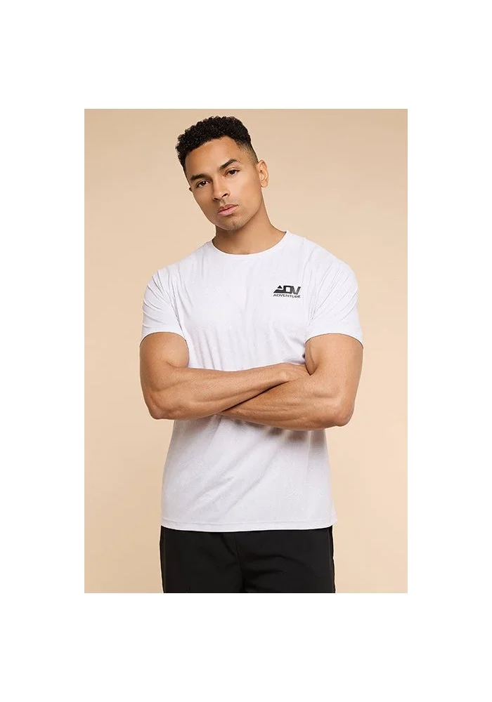 R&b Print Detail Active T-Shirt with Crew Neck and Short Sleeves