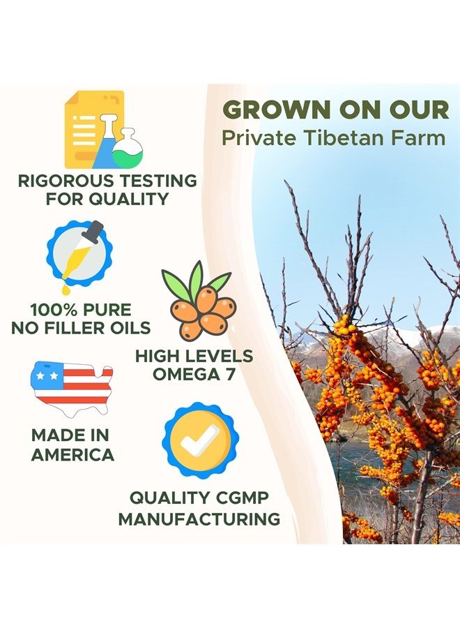 SEABUCKWONDERS خليط زيت البحر النبق من سيباك ووندرز، أوميغا-7 كامل، أقصى قوة، 120 كبسولة لينة - Image 5