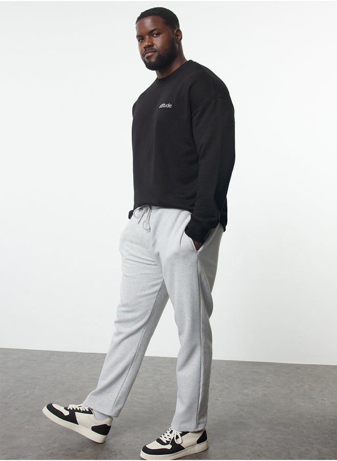 trendyol - Grey Regular/Normal Cut Plus Size Sweatpants TMNAW25AJ00004 - Image 1