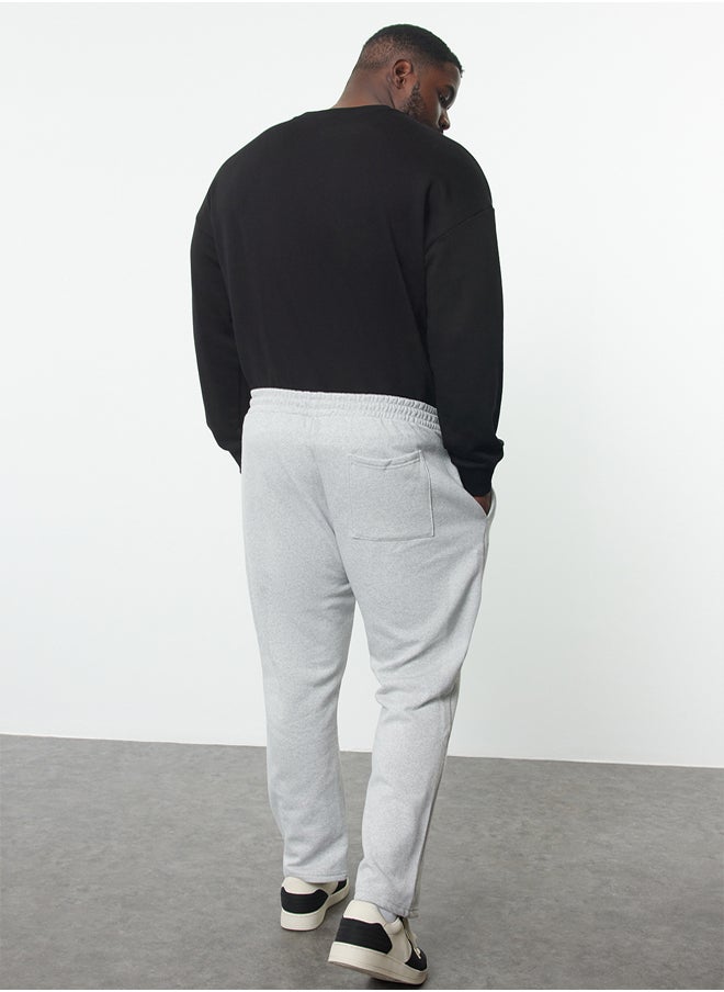 trendyol - Grey Regular/Normal Cut Plus Size Sweatpants TMNAW25AJ00004 - Image 1