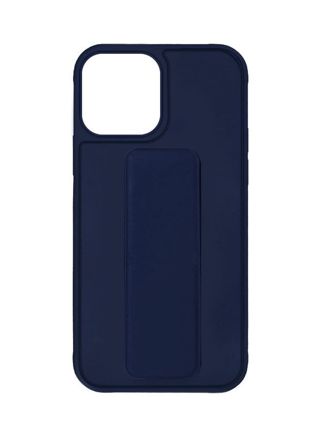 Protective Back Cover with Finger Grip Stand for Apple iPhone 13 Pro Max Dark Blue - Image 3