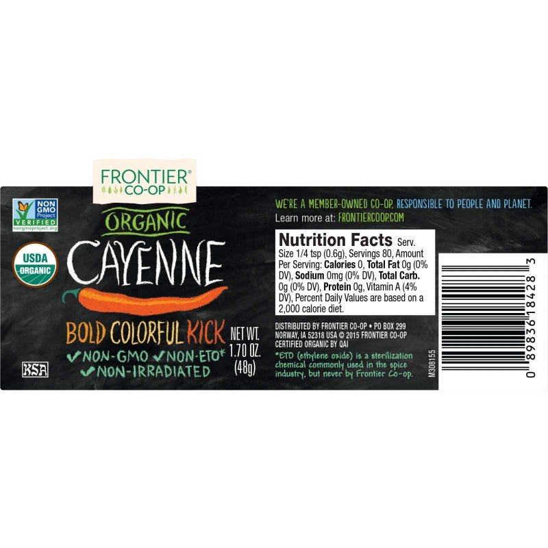 Simply Organic Frontier Herb Organic Ground Cayenne Pepper, 1.7 oz - Image 3