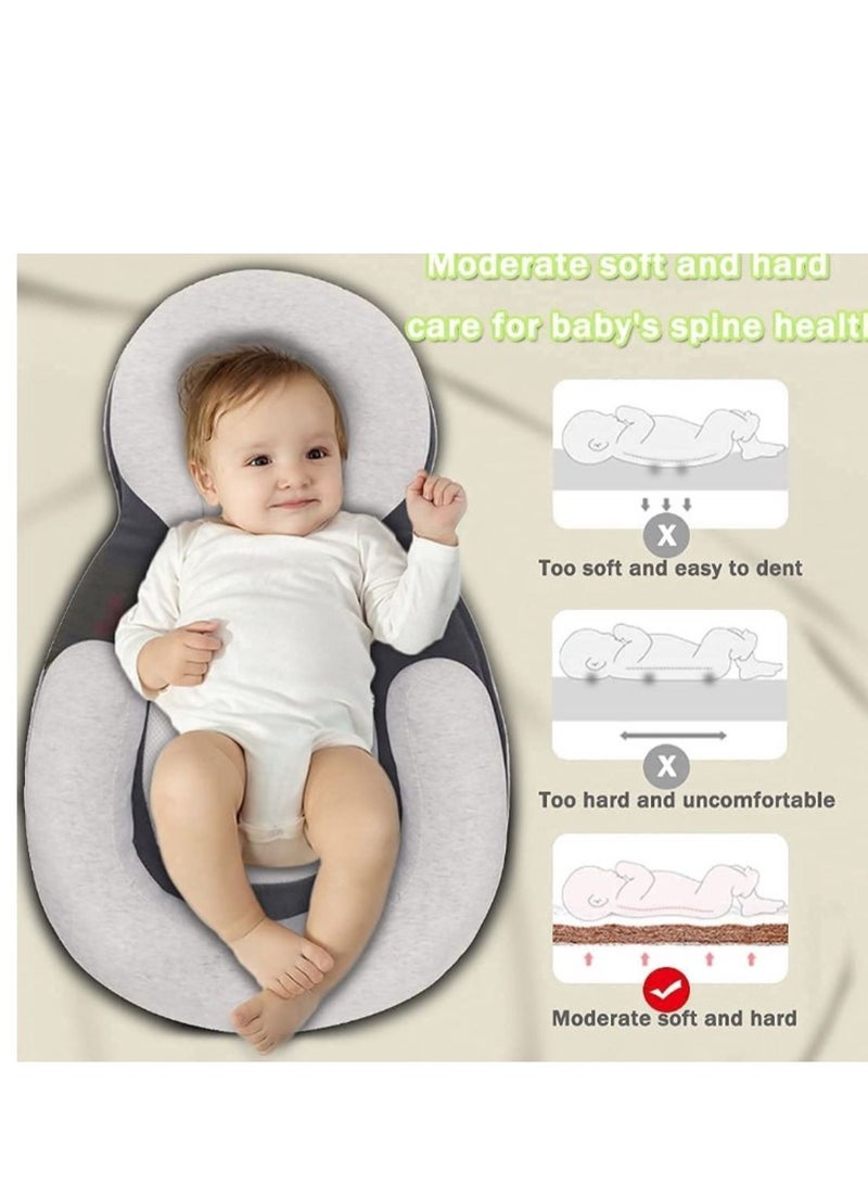Baby Lounger Pillow, Baby Pillows for Sleeping for Newborn, Baby Snuggle Nest Sleeper Lounger for Newborn with Soft & Breathable Head Support Pillow for Newborn Prevent Flat Head  - Image 3