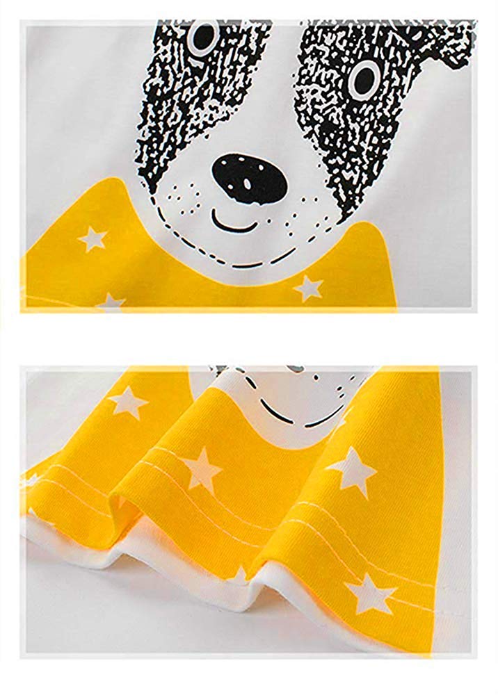 CM-Kid Toddler Boys Pajamas Kids Short Sleeve Pjs Sets for Boy Summer Jammies Clothes 100% Cotton 2 Pieces Dog Sleepwear Size 2T - Image 3