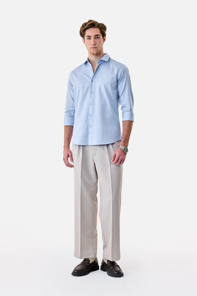 SNITCH Slim Fit Checks Luxe Shirt