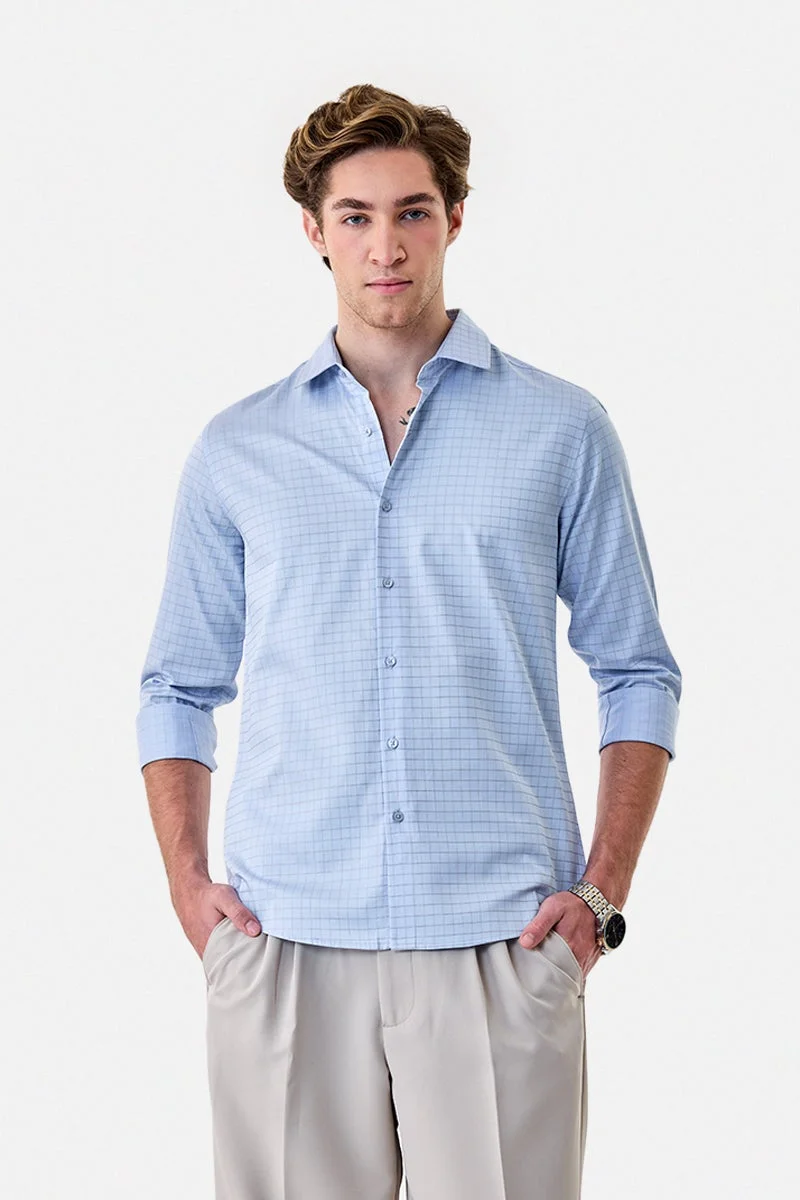 SNITCH Slim Fit Checks Luxe Shirt