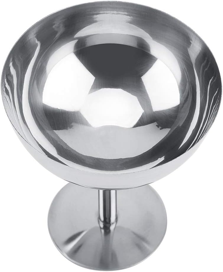 Haofy Ice Cream Cups Fruit Bowl Stainless Steel Ice Cream Bowls Resuable Dessert Mousse Cups Dessert Dish for Serving Ice Cream Salad Fruit PuddingTall feet - Image 2