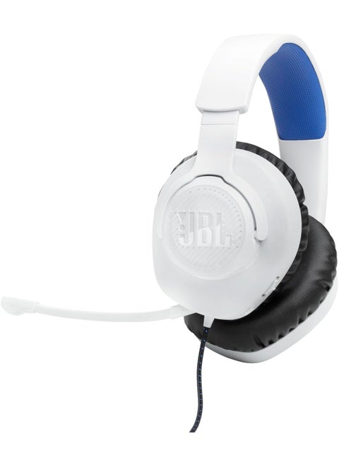 JBL Quantum 100P  Wired OverEar Gaming Headset with a Detachable mic QuantumSOUND Signature Memory Foam Comfort Compatible with Windows Sonic Surround Sound White