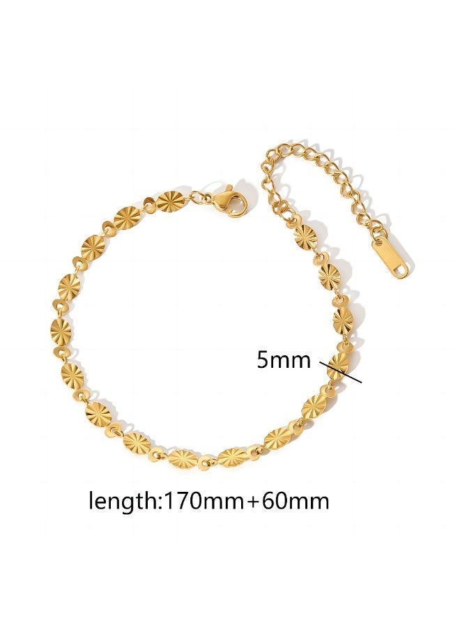 AMETOER 18K Gold Plated Versatile Stainless Steel Bracelet Accessories for Women - Image 4