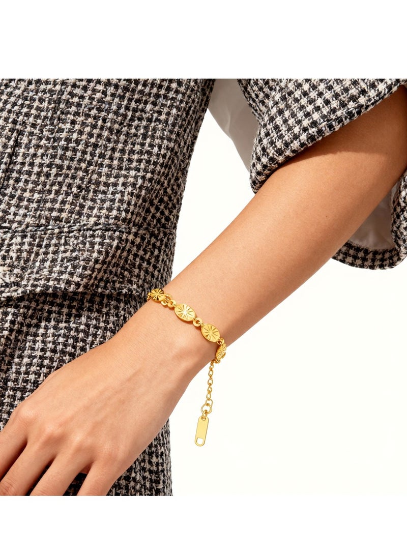 AMETOER 18K Gold Plated Versatile Stainless Steel Bracelet Accessories for Women - Image 2
