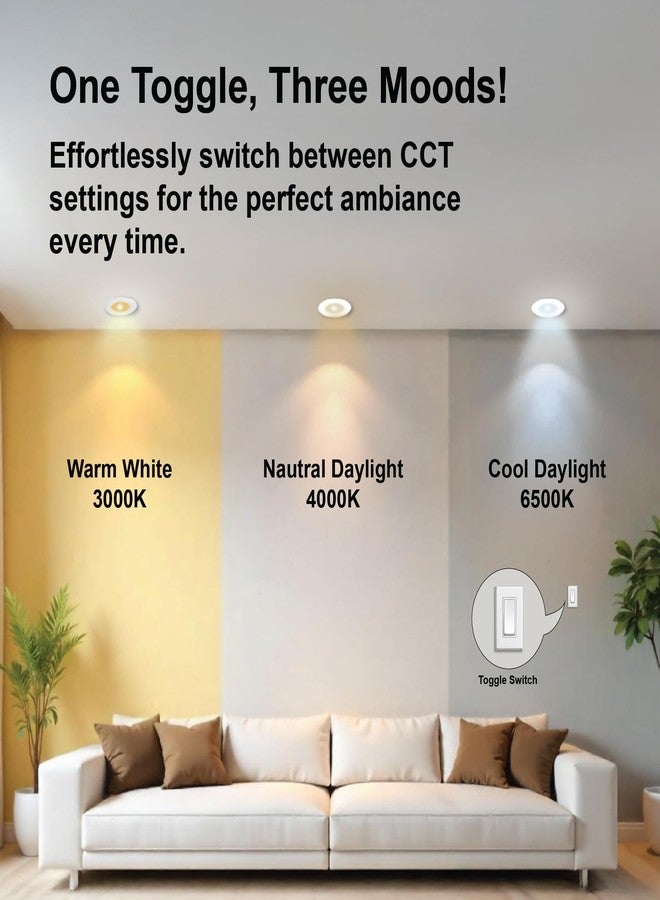 هافلز لوحة إضاءة سقفية دائرية من البولي كربونات من هافيلز، طراز فايزر نيو، بقوة 15 واط، مزودة بإضاءة LED متغيرة الألوان (أبيض بارد/أبيض دافئ/أبيض طبيعي) - عبوة من قطعة واحدة - Image 3