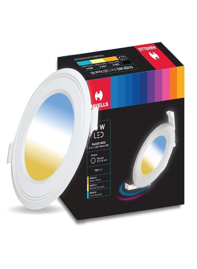 هافلز لوحة إضاءة سقفية دائرية من البولي كربونات من هافيلز، طراز فايزر نيو، بقوة 15 واط، مزودة بإضاءة LED متغيرة الألوان (أبيض بارد/أبيض دافئ/أبيض طبيعي) - عبوة من قطعة واحدة - Image 1