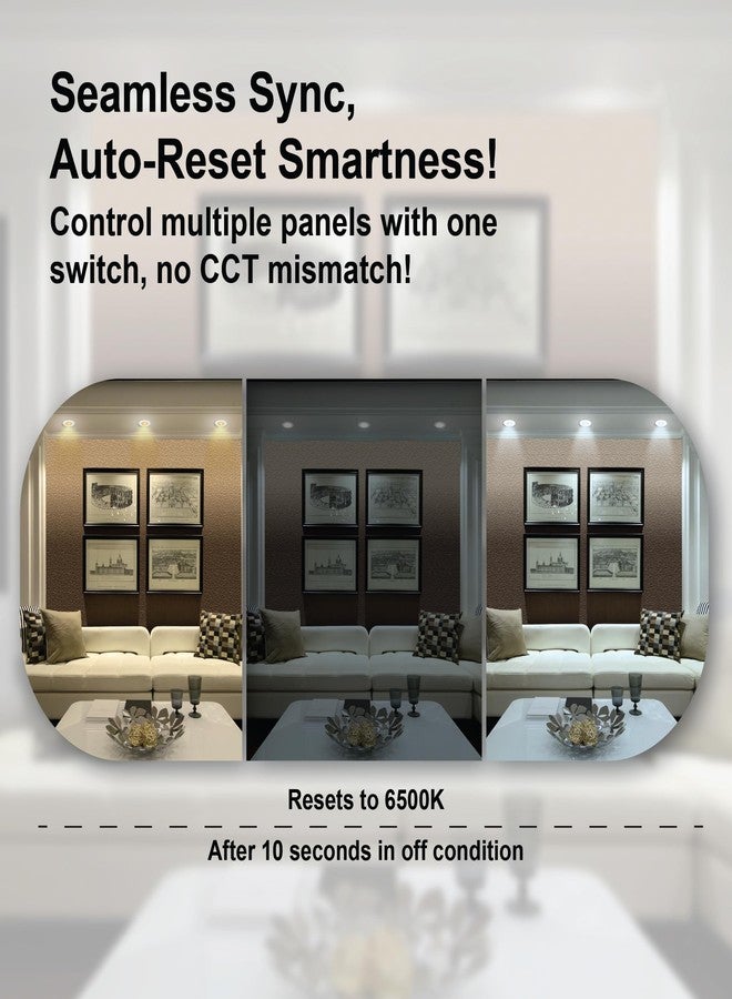 هافلز لوحة إضاءة سقفية دائرية من البولي كربونات من هافيلز، طراز فايزر نيو، بقوة 15 واط، مزودة بإضاءة LED متغيرة الألوان (أبيض بارد/أبيض دافئ/أبيض طبيعي) - عبوة من قطعة واحدة - Image 5