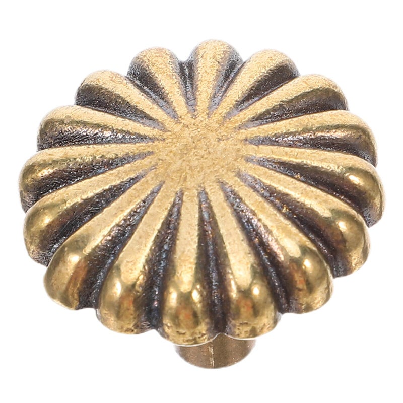 Vintage Brass Flower Cabinet Handles Antique Golden Kitchen Drawer Pulls Hardware - Image 2