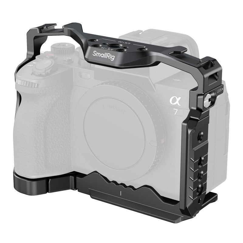 SmallRig A7 V / A7 IV / A7R IV / A7R V / A7S III / A1 Camera Cage with Built-in Slot for AirTag, for Sony Alpha 7 V / 7R V / 7 IV / 7S III / 1 / 7R IV - Image 1