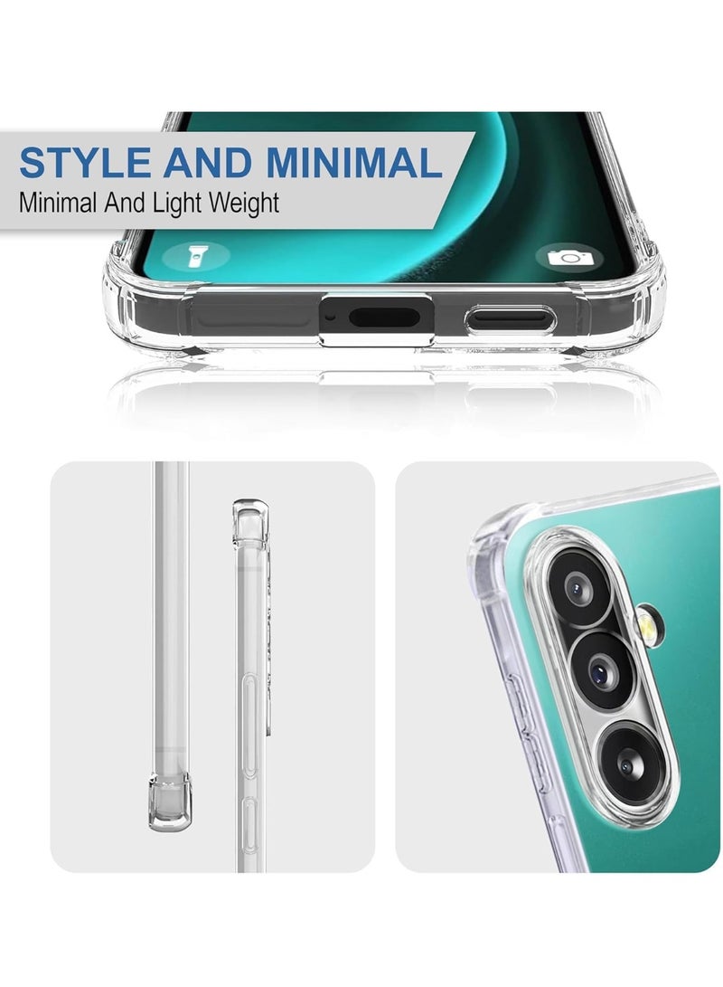 Muzz Case for Samsung Galaxy M56 Galaxy F56 (5G) Clear Back Cover Case Ultra Clear Best Camera Protection Anti-Slip Grip Slim & Protective Back Case Cover for Samsung Galaxy M56 / F56 2025 - Image 3