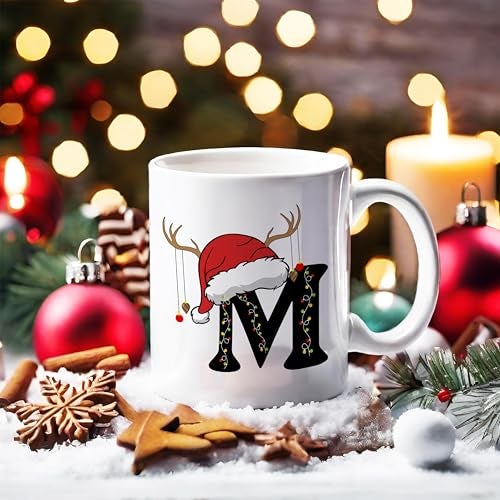 DAYS " Christmas Alphabet Word Printed Ceramic Mug, Christmas Xmas Coffee Mug Gift for Kids Boy Girls,Coffee Cup Mug Gift (M) - Image 1