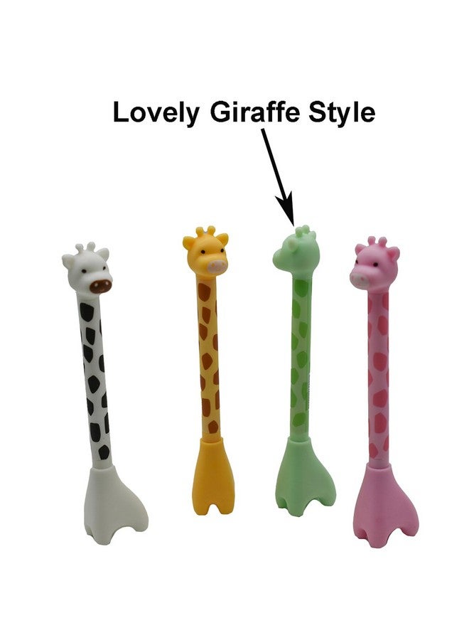 Maydahui 12 Pcs Giraffe Shape Rollerball Pen Cute Donkey Pens Cartoon Animal Pen Black Ink Creative Pedestal Design For School Students Party Office - Image 3