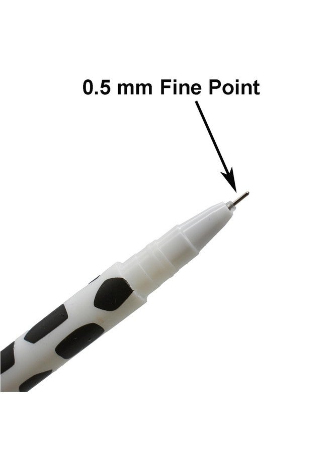 Maydahui 12 Pcs Giraffe Shape Rollerball Pen Cute Donkey Pens Cartoon Animal Pen Black Ink Creative Pedestal Design For School Students Party Office - Image 4