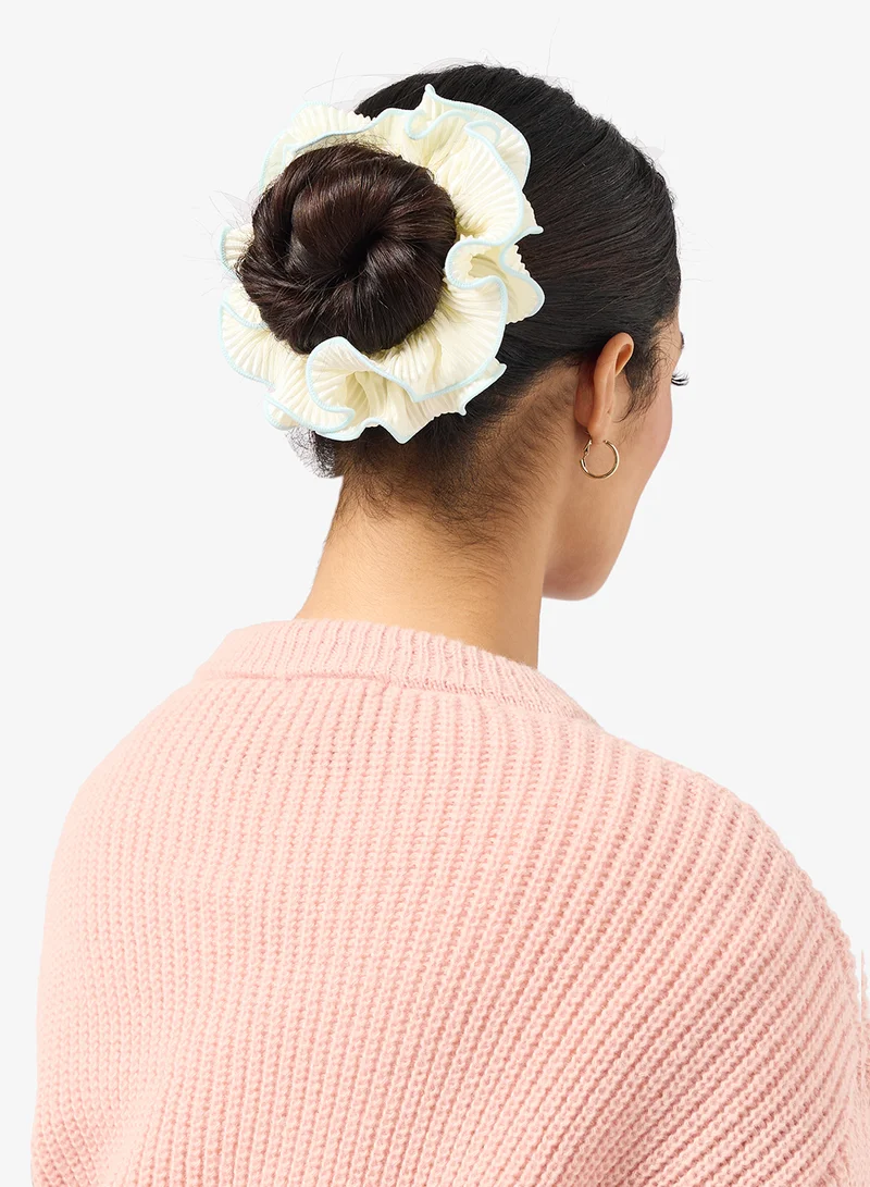 Ginger 2PK Pleated Ruffle Scrunchie