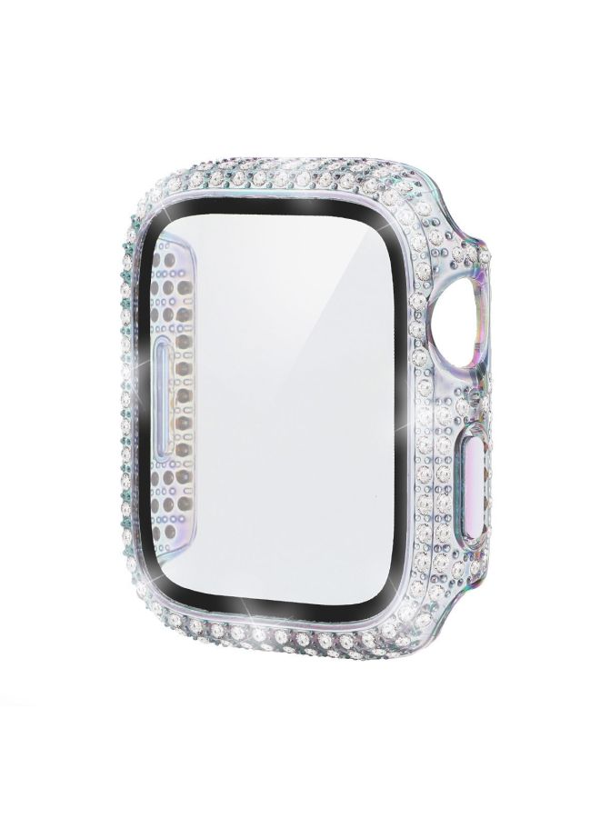 For Apple Full Diamond Watch Case Iwatchs9s8 All-inclusive Pc Tempered Film Diamond Integrated Apple Watch Protective Cover - Image 1