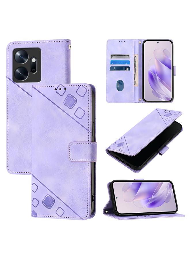 اس-توب جراب لهاتف Infinix Zero 20 مصنوع من الجلد المنقوش - Image 1