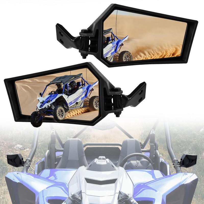 KAITIMOTO Adjustable Rearview Side Mirror for Yamaha YXZ 1000 1925 Foldable Side Rear View Mirror for Yamaha YXZ 1000R SESSSS SE 20192025 Accessories2PCS