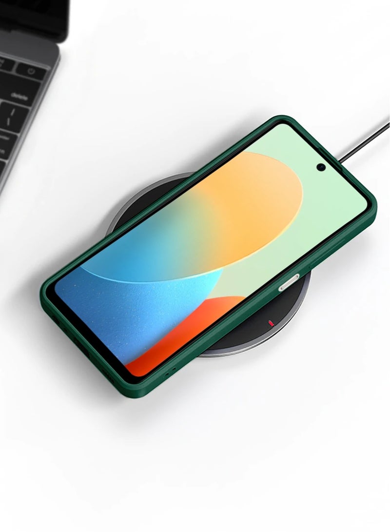 Techie جراب خلفي أنيق من السيليكون TPU لهاتف Tecno Spark 20C / Tecno Spark Go 2024 - تصميم نحيف وناعم - أخضر غامق - Image 4