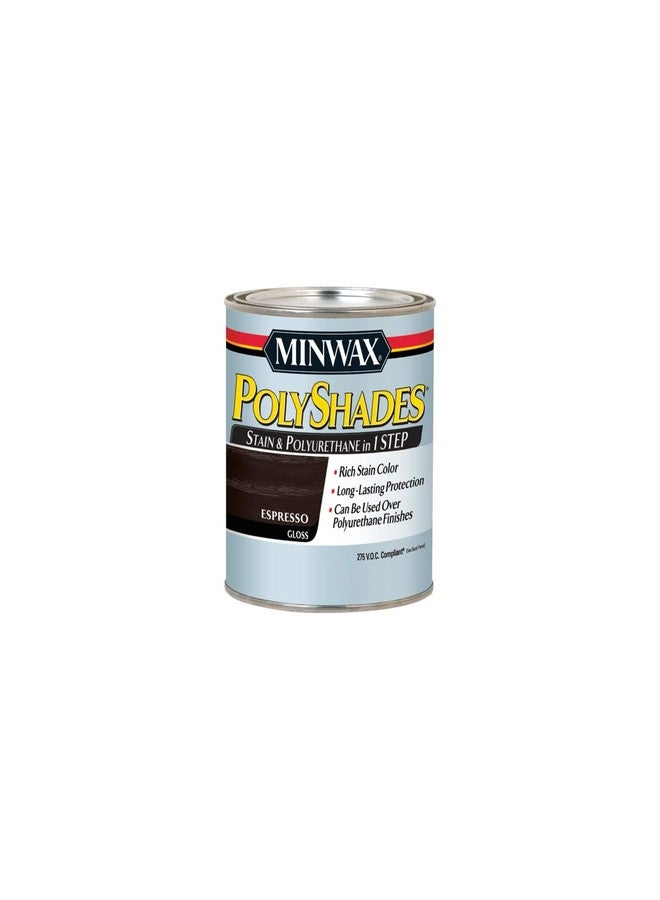 منواكس Minwax 217974444 Polyshades - صبغة وبولي يوريثين في خطوة واحدة، 275 مادة متطايرة، نصف باينت، إسبرسو، لامع - Image 1